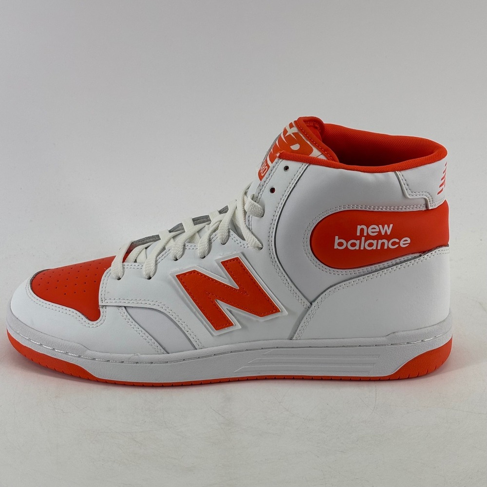 New Balance 480 High Top Mens 13 White Orange BB480SCA NWT Sneaker